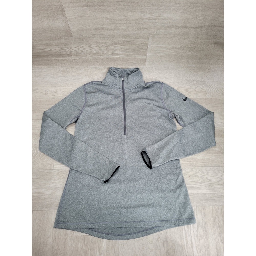 Nike Quarter Zip Pullover XL Gray Long Sleeve Athletic Training 829349-091